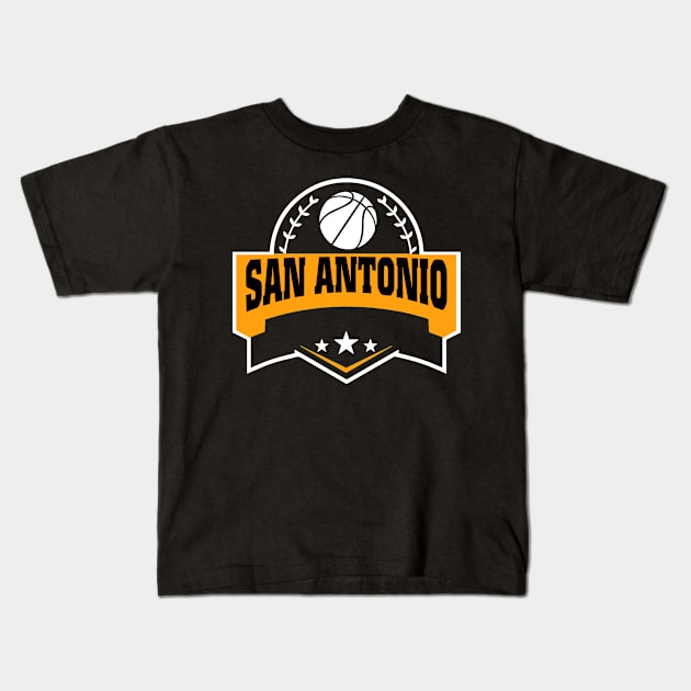 Personalized Basketball San Antonio Proud Name Vintage Beautiful Kids T-Shirt by Frozen Jack monster